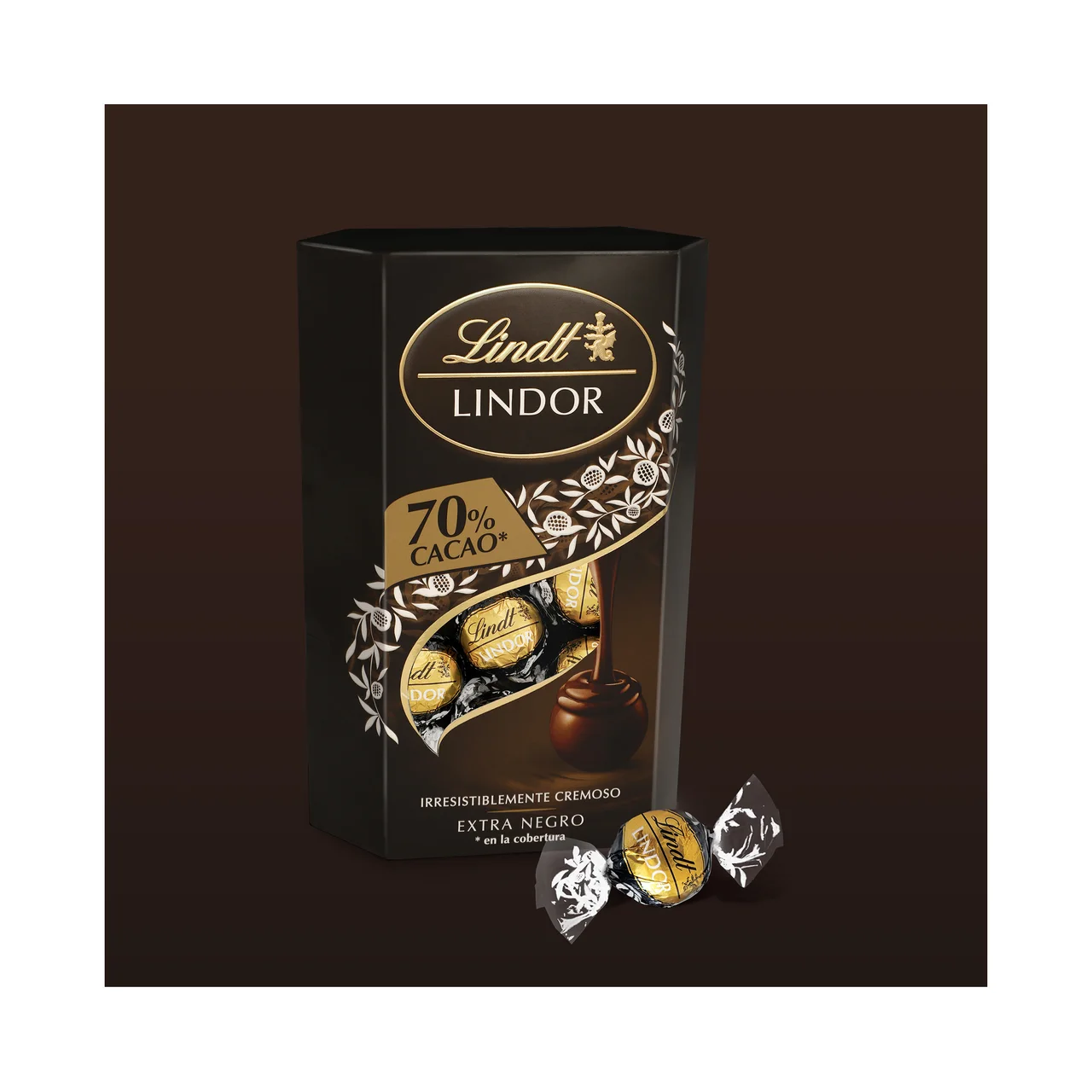 Lindor Bombones chocolate negro 70% cacao 200 g.