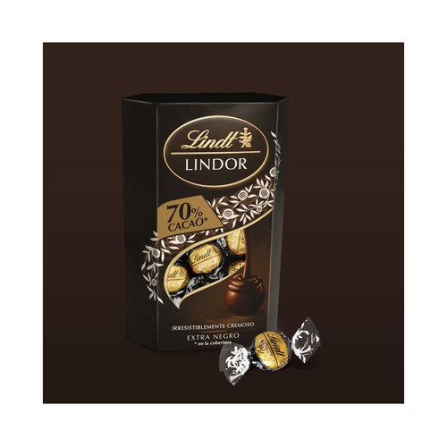 LINDT Lindor Bombones chocolate negro 70% cacao 200 g.