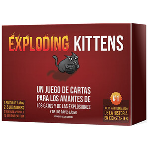 Imagen de Juego de mesa infantil de cartas Exploding Kittens, de 2 a 5 jugadores, ASMODEE.