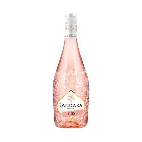 SANDARA Vino rosado frizzante de burbuja fina botella 75 cl.