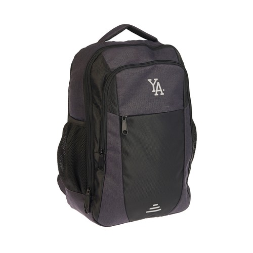 Mochila juvenil USB, varios compartimentos, color negro, ALCAMPO.
