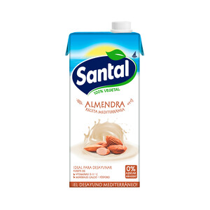 Imagen de Bebida 100% vegetal de almendras sin azúcares añadidos SANTAL 1 l.