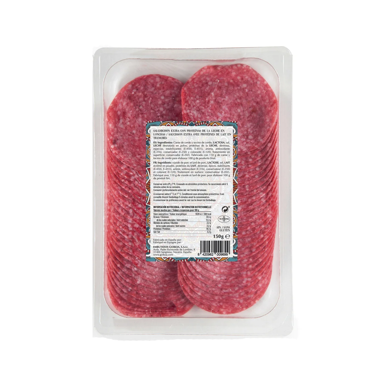 Lonchas de salchichon extra 150 g.