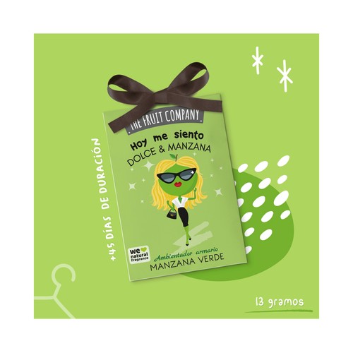 THE FRUIT COMPANY Ambientador de armario con aroma a manzana verde.