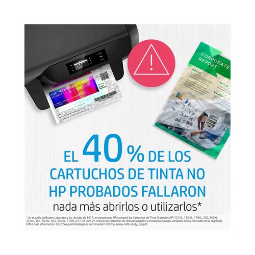 Cartucho de tinta original HP 901 CC653AE, negro.