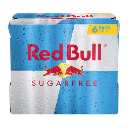 RED BULL Bebida energética sugar free pack de 6 x 250 ml.