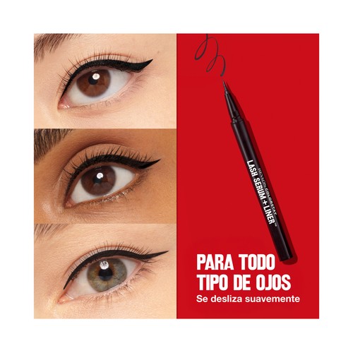 REVLON Colorstay tono negro Lapíz de ojos (eyeliner) líquido + suero de pestañas.