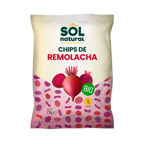 SOL NATURAL Chips de remolacha ecológica 75 g.
