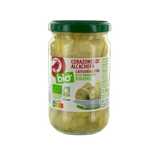 Corazones de alcachofa ecológicas 6/10 uds. ALCAMPO ECOLÓGICO 175 g.