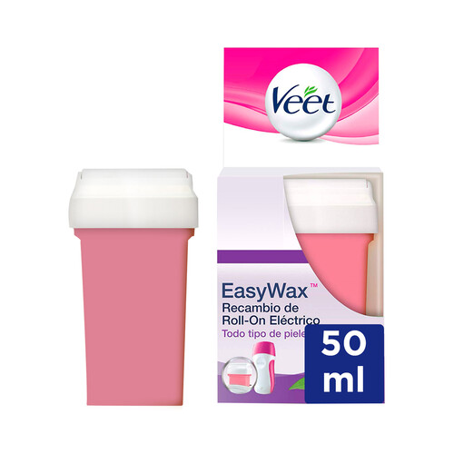 VEET Recambio de cera para la depilación de piernas y brazos, para todo tipo de pieles VEET Easy wax 50 ml.