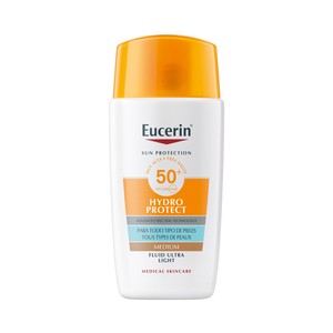 EUCERIN Hydro protect Protector solar facial con tono medio y FPS 50+ (muy alto) 50 ml.