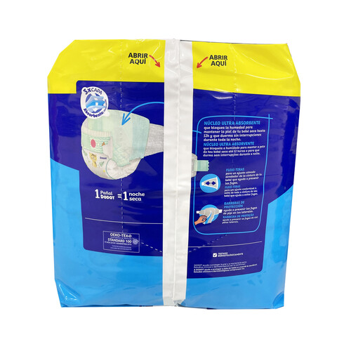 DODOT Pañales talla 6, para niños de 13 a 18 kilogramos DODOT Bebé-seco 56 uds.