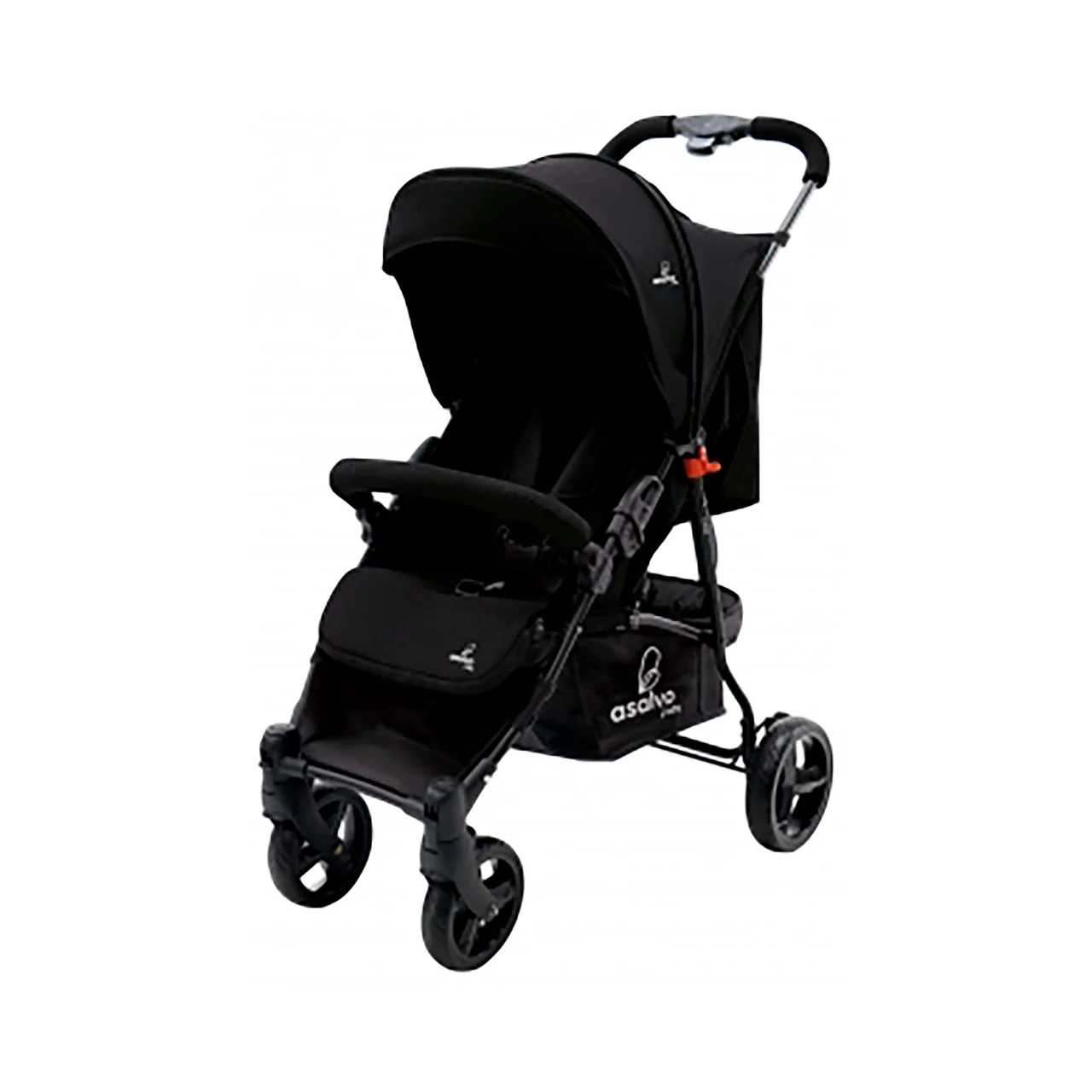Silla de paseo ASALVO TOKIO con 8 ruedas, hasta los 6 meses o 15kg, color negro.