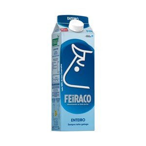Leche entera de vaca de origen 100% gallega 1 l.
