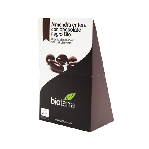 BIOTERRA Almendras de chocolate negro ecológicas BIOTERRA 100 g.