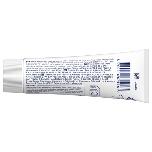 ORAL-B Advanced Pasta de dientes que ayuda a fortalecer el esmalte, sabor menta 2 x 75 ml.