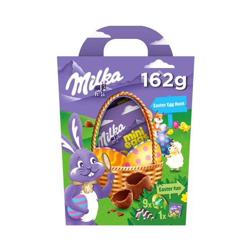 MILKA Cesta de huevos de pascua 162 g.