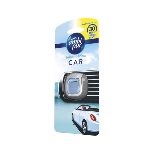 Ambientador de coche para rejilla de ventilación con aroma a fresca brisa marina AMBIPUR CAR.