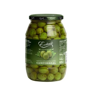 Imagen de EXCELENCIA Aceitunas verdes con hueso al estilo Camporreal EXCELENCIA, 500 g.