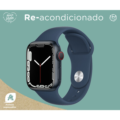 Smartwatch APPLE Watch Series 7, pantalla 4,1cm (1,61) OLED, GPS, Bluetooth.