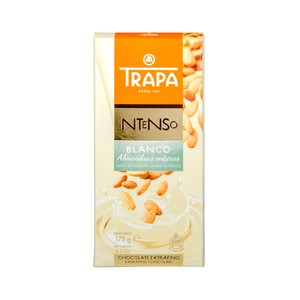 TRAPA Chocolate blanco con almendras enteras 175 g.