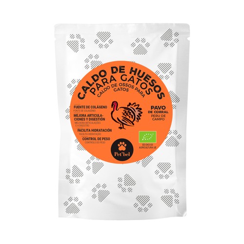 PET"BEL Caldo de huesos pavo ecológico para gatos 100 ml.