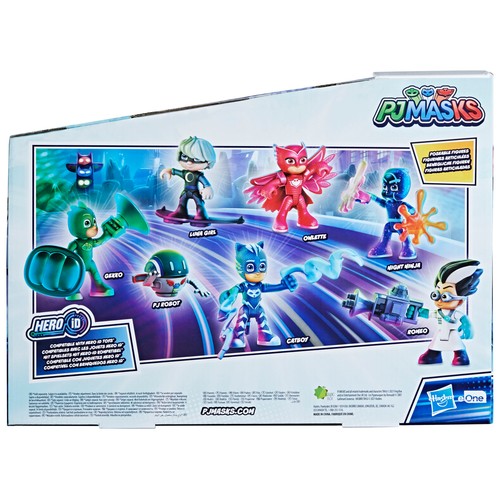 Pack con 6 héroes, villanos y accesorios, PJ MASKS.