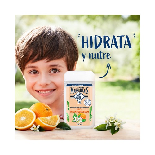 LE PETIT MARSEILIAIS Gel crema para baño o ducha extra suave, hidratante y nutritivo con flor de Azahar 250 ml.