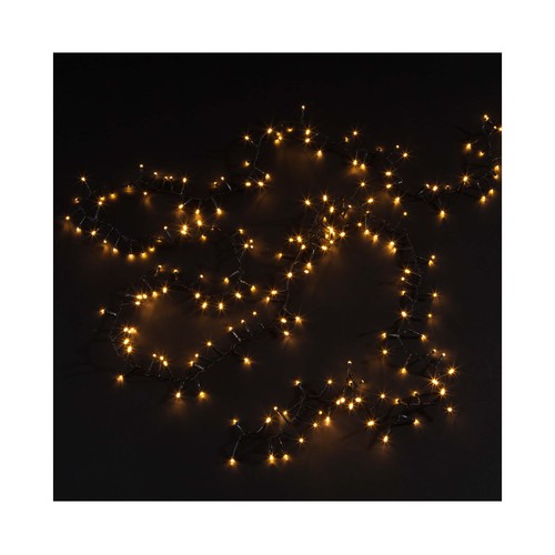 Guirnalda de 200 luces LED blanco cálido, ACTUEL.