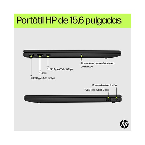 Portátil HP 15-FD0168NS 128 GB SSD 4 GB RAM,  pantalla 39,6cm (15,6")..