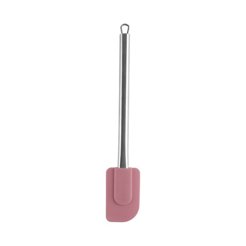 Espátula de cocina de silicona color rosa con mango de acero inoxidable, 30 cm. ACTUEL.