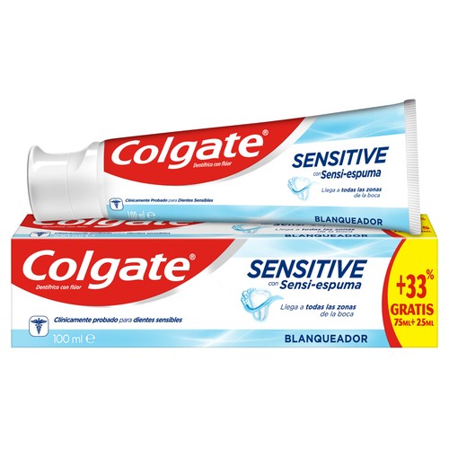 COLGATE Plax Pasta de dientes con efecto blanqueante, especial dientes sensibles 75 ml.