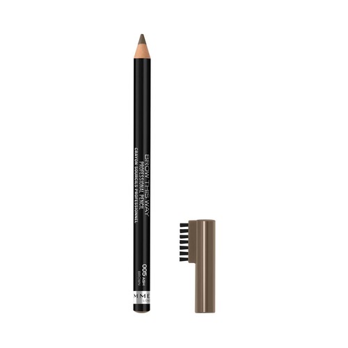 RIMMEL Brow this way tono 005 Ash brown Lápiz de cejas de larga duración.