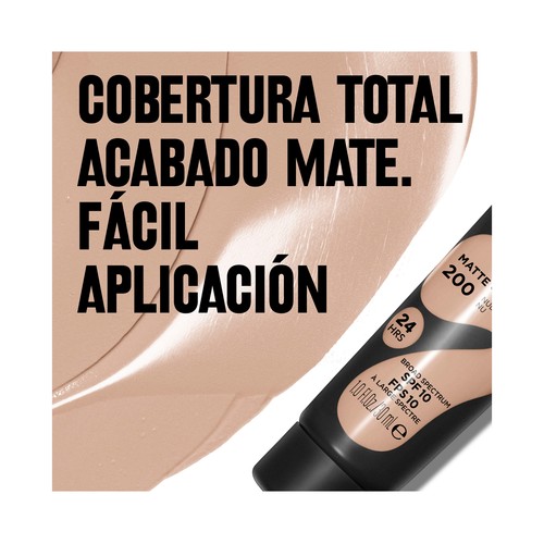REVLON Colorstay full cover  tono 200 Nude Base de maquillaje cobertura total, con acabado mate.