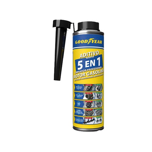 Aditivo Limpiador Motor Gasolina 5 en 1 Profesional 300ml. GOODYEAR.