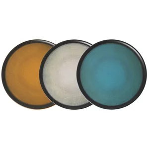 Plato pizza 30cm stoneware, modelo Piamonte surtido. SANTA CLARA