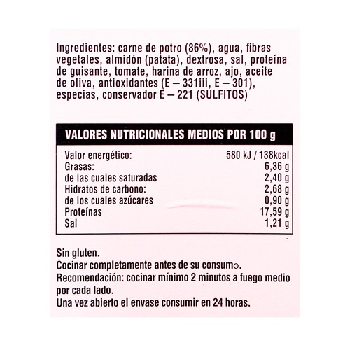 POTRO Burger meat de potro 200 g.