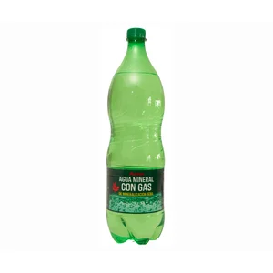 PRODUCTO ALCAMPO Agua mineral con gas de mineralización debil botella de 1,25 l.
