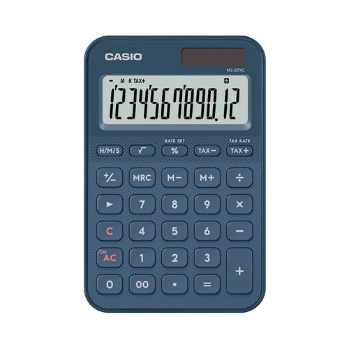 Calculadora CASIO modelo MS-20YC-NY 12 dígitos color rosa