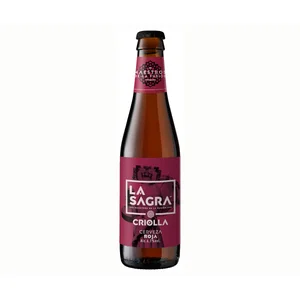LA SAGRA CRIOLLA  Cerveza roja botella 33 cl.