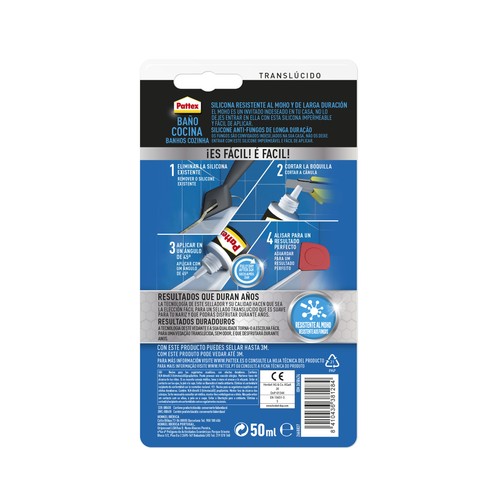 Baños y cocinas transparente 50 ml, PATTEX.