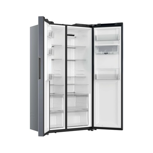Frigorífico americano 177,7cm CANDY CNSQ2T918EWX, NO FROST, clasificación energética: E, H: 177,7cm A: 90,8cm, F: 64,7cm, capacidad total: 523L.