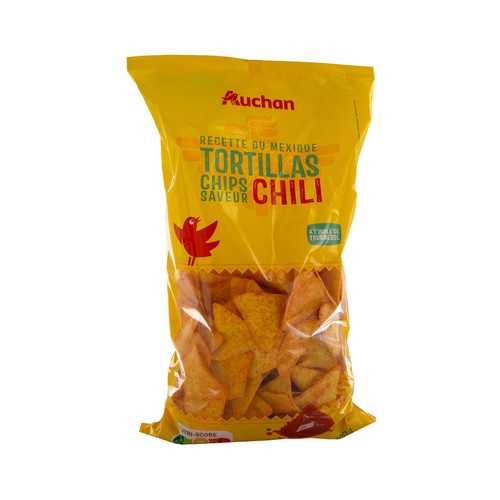 PRODUCTO ALCAMPO Nachos de maíz con sabor a chili 400 g.