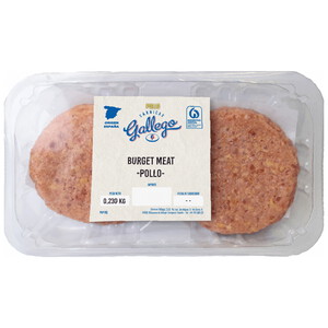 Imagen de Bandeja con burger meat de pollo de origen español GALLEGO 2 x 115 g.