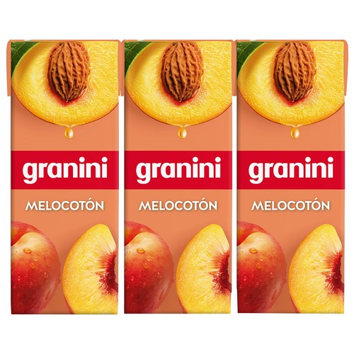 GRANINI Néctar de melocotón brick 3 x 20 cl.