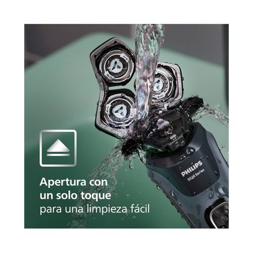 Afeitadora eléctrica sin cable PHILIPS S5887/10, cuchillas SteelPrecision, cabezales flexibles. cortapatillas desplegable..