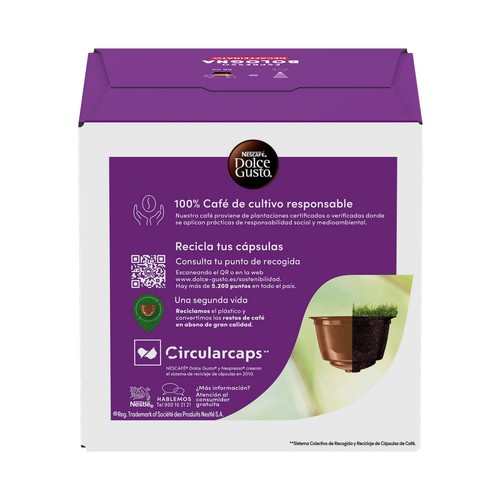 NESCAFÉ DOLCE GUSTO Café capsulas descafeinado bologna 14 uds 77 g