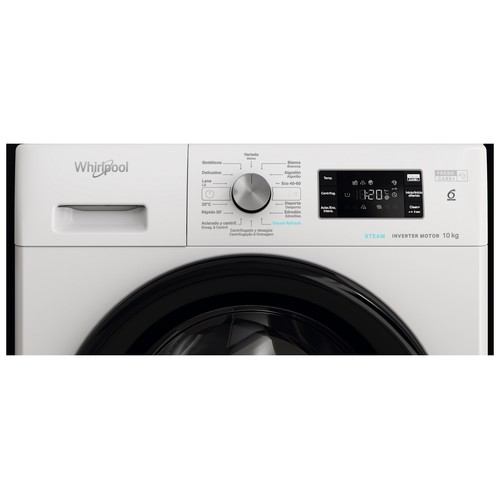 Lavadora WHIRLPOOL FFB 10469 BV SPT 10KG, clasificación energética: A, 1400RPM, H: 85cm, A: 60cm, F: 60cm.