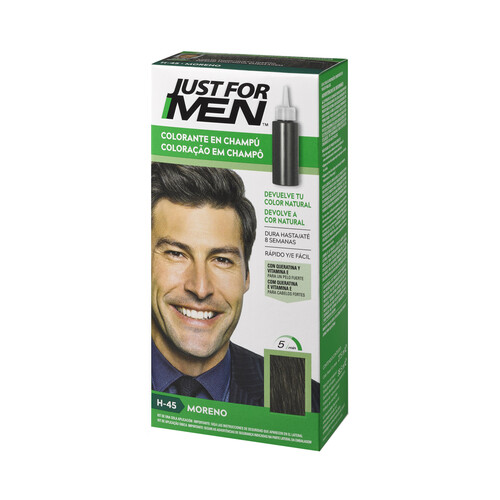 Loción colorante para hombre tono H-45 moreno JUST FOR MEN 30 ml.