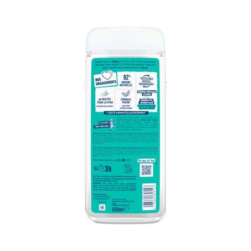 LE PETIT MARSEILIAIS Gel hidratante extra suave de flor de Tiaré 650 ml.